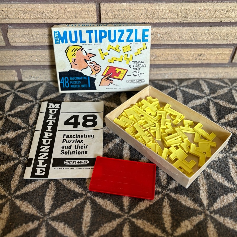 60's "Multipuzzle" Game - Solitary Game - 1 Player Game - Brain Buster Game